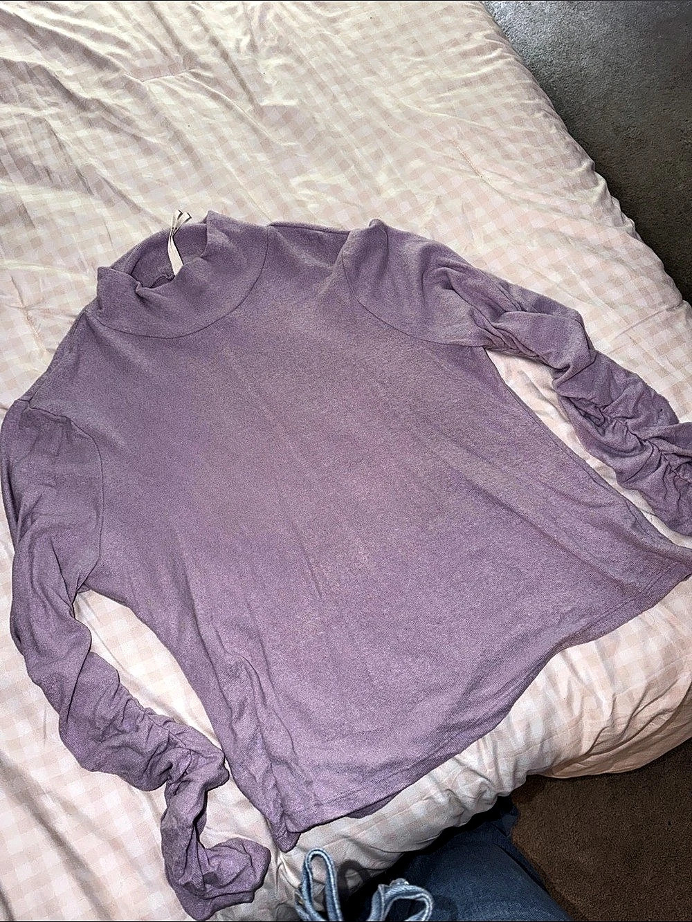 Anthropologie Long Sleeve Top in Purple Size XL Like New